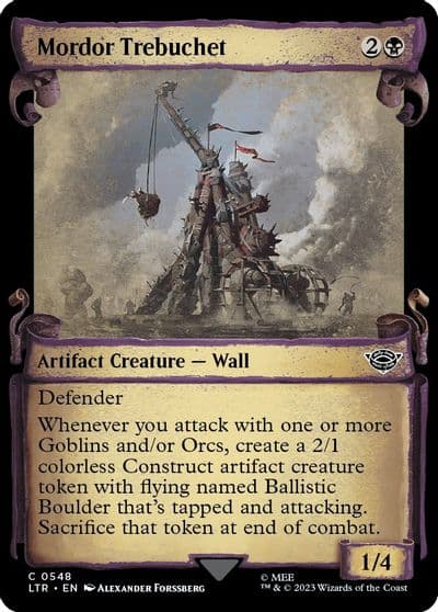 Mordor Trebuchet Showcase Scrolls Universes Beyond: The Lord of the Rings: Tales of Middle-earth Magic card