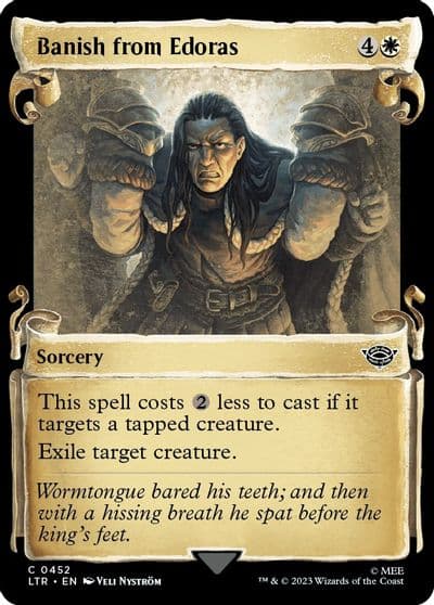 Banish from Edoras Showcase Scrolls Universes Beyond: The Lord of the Rings: Tales of Middle-earth Magic card