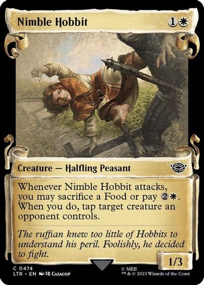 Nimble Hobbit Showcase Scrolls Universes Beyond: The Lord of the Rings: Tales of Middle-earth Magic card