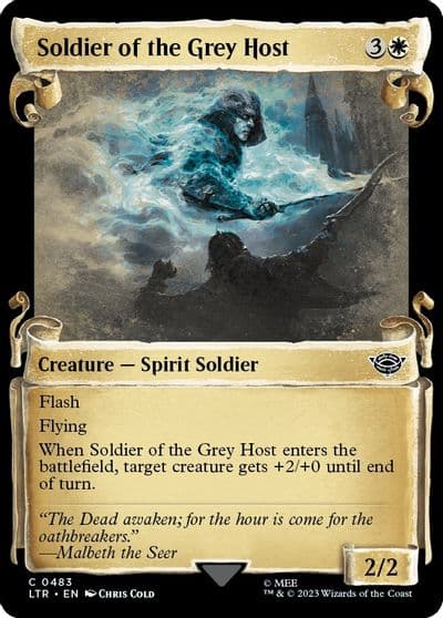 Soldier of the Grey Host Showcase Scrolls Universes Beyond: The Lord of the Rings: Tales of Middle-earth Magic card