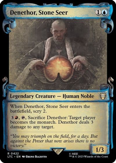 Denethor Stone Seer Showcase Scrolls Commander: The Lord of the Rings: Tales of Middle-earth Magic card