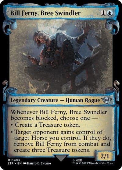 Bill Ferny Bree Swindler Showcase Scrolls Universes Beyond: The Lord of the Rings: Tales of Middle-earth Magic card