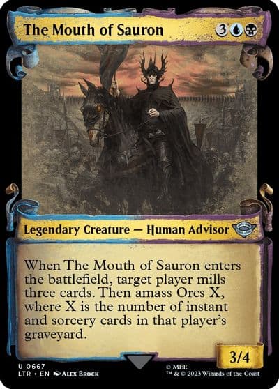The Mouth of Sauron Showcase Scrolls Universes Beyond: The Lord of the Rings: Tales of Middle-earth Magic card