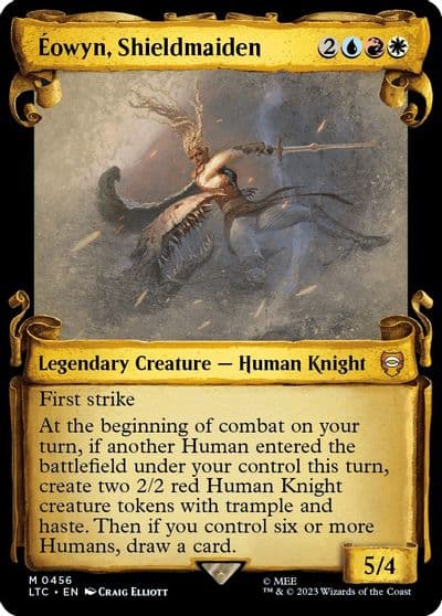 Eowyn Shieldmaiden Showcase Scrolls Commander: The Lord of the Rings: Tales of Middle-earth Magic card