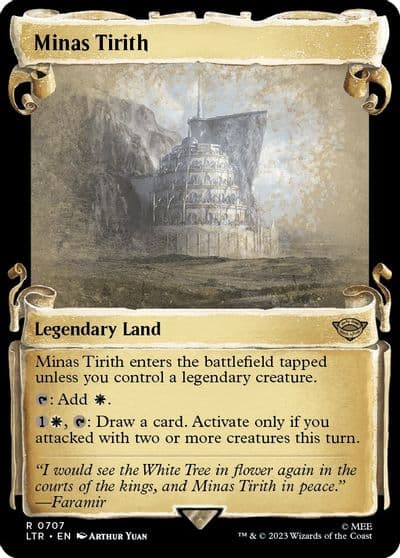 Minas Tirith Showcase Scrolls Universes Beyond: The Lord of the Rings: Tales of Middle-earth Magic card