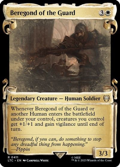 Beregond of the Guard Showcase Scrolls Commander: The Lord of the Rings: Tales of Middle-earth Magic card