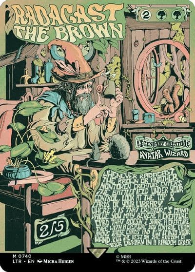 Radagast the Brown Borderless Poster Universes Beyond: The Lord of the Rings: Tales of Middle-earth Magic card