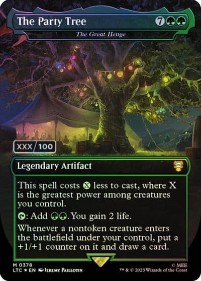 The Party Tree The Great Henge Borderless Serial Numbered Commander: The Lord of the Rings: Tales of Middle-earth Magic card