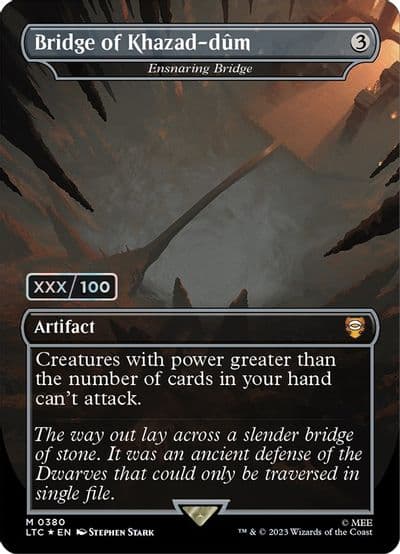 Bridge of Khazad dum Ensnaring Bridge Borderless Serial Numbered Commander: The Lord of the Rings: Tales of Middle-earth Magic card
