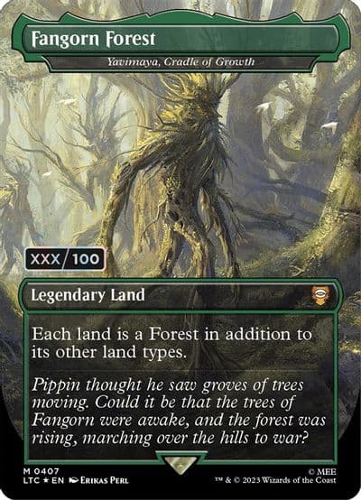 Fangorn Forest Yavimaya Cradle of Growth Borderless Serial Numbered Commander: The Lord of the Rings: Tales of Middle-earth Magic card