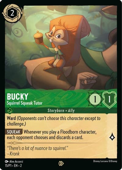 Bucky Squirrel Squeak Tutor Disney Lorcana Promo Cards Lorcana card