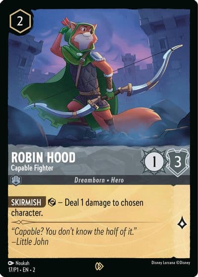 Robin Hood Capable Fighter Disney Lorcana Promo Cards Lorcana card
