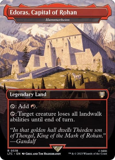 Edoras Capital of Rohan Hammerheim Borderless Commander: The Lord of the Rings: Tales of Middle-earth Magic card