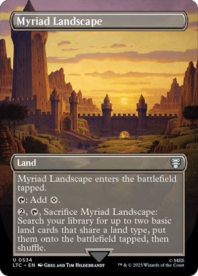 Myriad Landscape Borderless Commander: The Lord of the Rings: Tales of Middle-earth Magic card