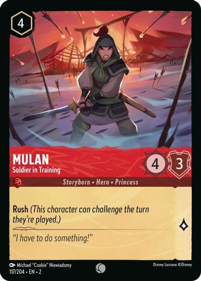 Mulan Soldier in Training Rise of the Floodborn Lorcana card
