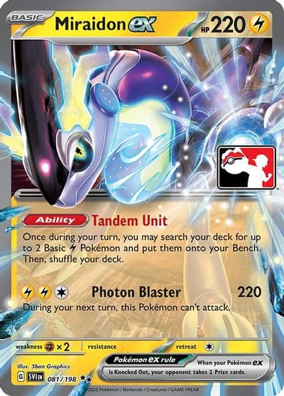 Miraidon ex Prize Pack Series Cards Pokemon card