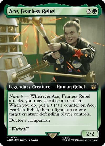 Ace Fearless Rebel Extended Art Surge Foil Universes Beyond: Doctor Who Magic card