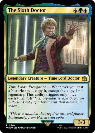 The Sixth Doctor Surge Foil Universes Beyond: Doctor Who Magic card