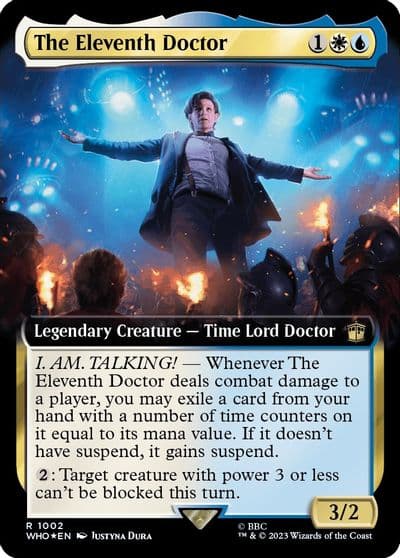 The Eleventh Doctor Extended Art Surge Foil Universes Beyond: Doctor Who Magic card
