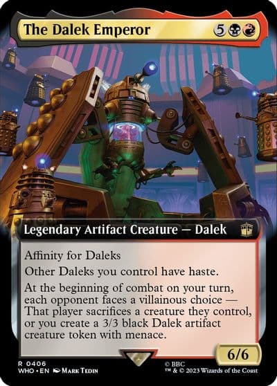 The Dalek Emperor Extended Art Universes Beyond: Doctor Who Magic card