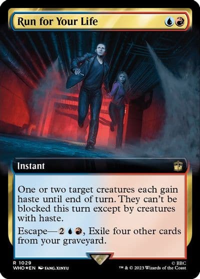 Run for Your Life Extended Art Surge Foil Universes Beyond: Doctor Who Magic card