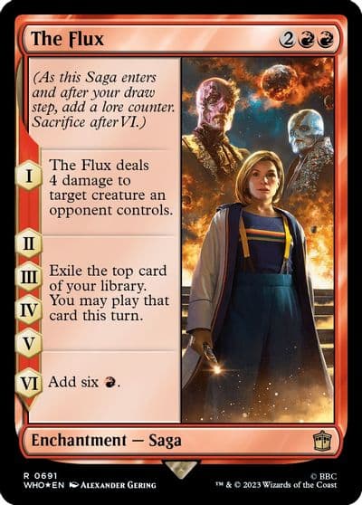 The Flux Surge Foil Universes Beyond: Doctor Who Magic card