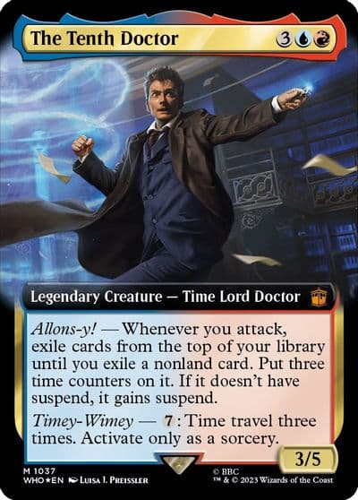 The Tenth Doctor Extended Art Surge Foil Universes Beyond: Doctor Who Magic card