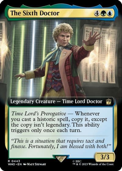 The Sixth Doctor Extended Art Universes Beyond: Doctor Who Magic card