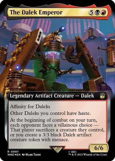 The Dalek Emperor Extended Art Surge Foil Universes Beyond: Doctor Who Magic card