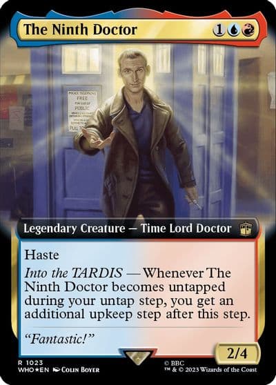 The Ninth Doctor Extended Art Surge Foil Universes Beyond: Doctor Who Magic card