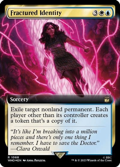 Fractured Identity Extended Art Surge Foil Universes Beyond: Doctor Who Magic card