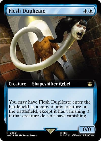 Flesh Duplicate Extended Art Surge Foil Universes Beyond: Doctor Who Magic card