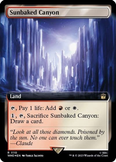 Sunbaked Canyon Extended Art Surge Foil Universes Beyond: Doctor Who Magic card