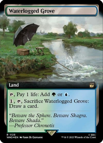 Waterlogged Grove Extended Art Surge Foil Universes Beyond: Doctor Who Magic card
