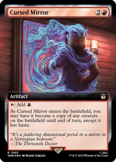 Cursed Mirror Extended Art Surge Foil Universes Beyond: Doctor Who Magic card