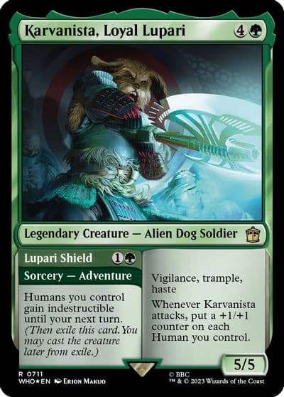 Karvanista Loyal Lupari Surge Foil Universes Beyond: Doctor Who Magic card
