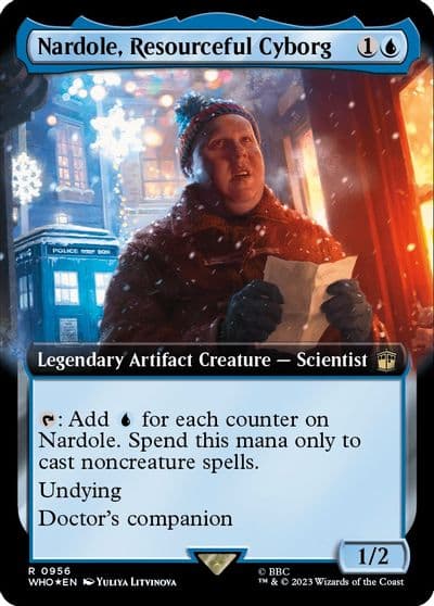 Nardole Resourceful Cyborg Extended Art Surge Foil Universes Beyond: Doctor Who Magic card