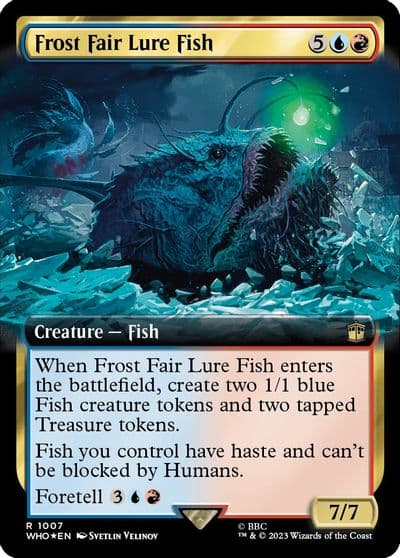Frost Fair Lure Fish Extended Art Surge Foil Universes Beyond: Doctor Who Magic card