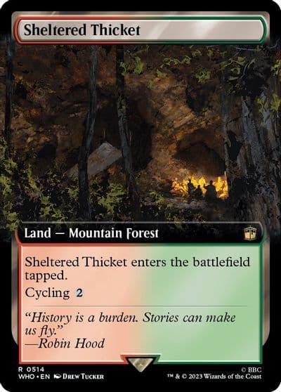 Sheltered Thicket Extended Art Universes Beyond: Doctor Who Magic card
