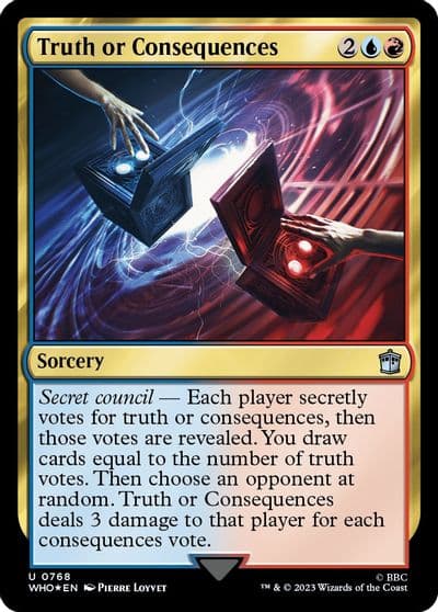Truth or Consequences Surge Foil Universes Beyond: Doctor Who Magic card