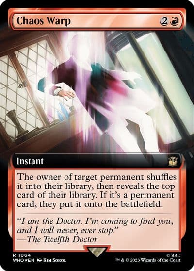 Chaos Warp Extended Art Surge Foil Universes Beyond: Doctor Who Magic card
