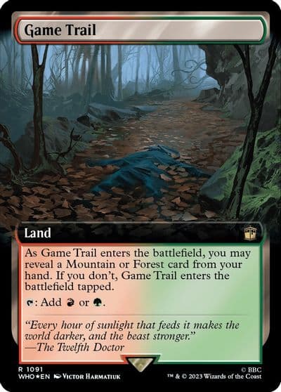 Game Trail Extended Art Surge Foil Universes Beyond: Doctor Who Magic card