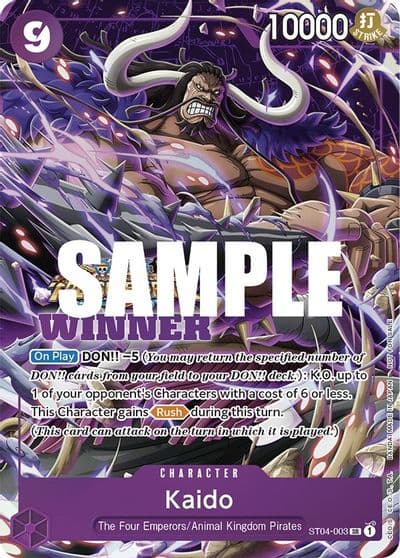 Kaido Winner Pack Vol 5 One Piece Promotion Cards One Piece card