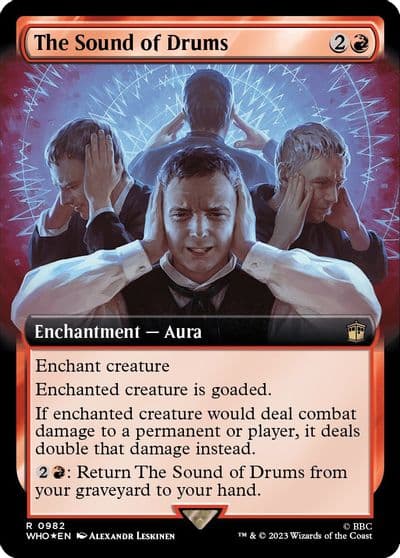The Sound of Drums Extended Art Surge Foil Universes Beyond: Doctor Who Magic card