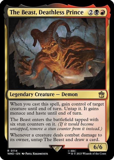 The Beast Deathless Prince Universes Beyond: Doctor Who Magic card