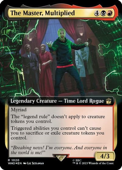 The Master Multiplied Extended Art Surge Foil Universes Beyond: Doctor Who Magic card