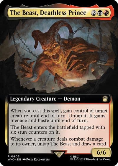 The Beast Deathless Prince Extended Art Universes Beyond: Doctor Who Magic card