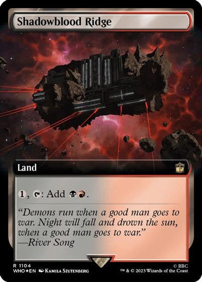Shadowblood Ridge Extended Art Surge Foil Universes Beyond: Doctor Who Magic card