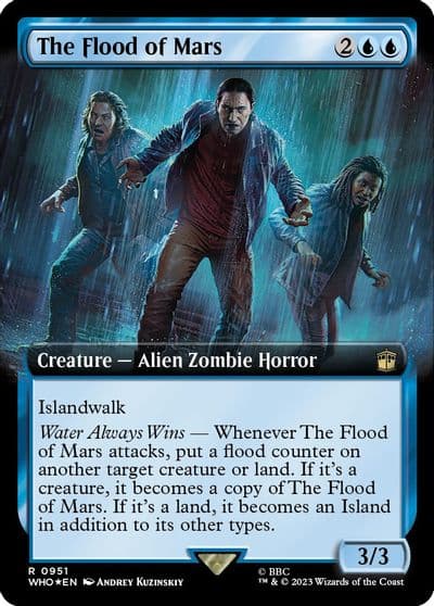 The Flood of Mars Extended Art Surge Foil Universes Beyond: Doctor Who Magic card