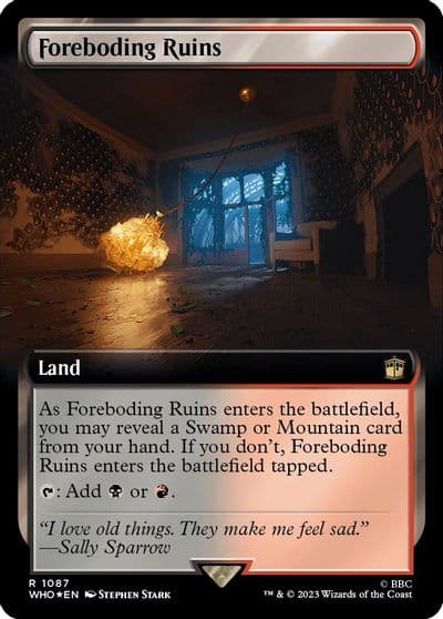 Foreboding Ruins Extended Art Surge Foil Universes Beyond: Doctor Who Magic card